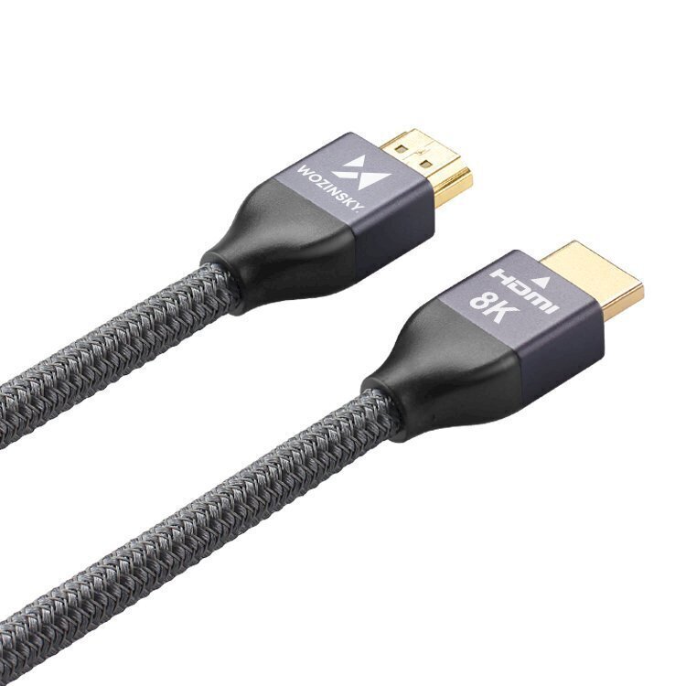 HDMI 2.1 kaapeli, 8K 60 Hz, 48 Gbps, 3 m, harmaa hinta ja tiedot | Kaapelit ja adapterit | hobbyhall.fi