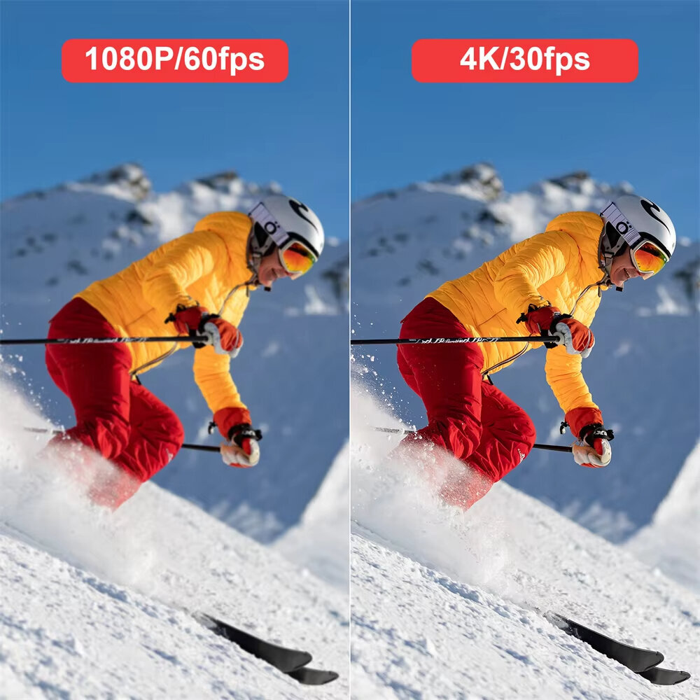 C100 Plus -toimintakamera 4K 30M Vedenpitävä 2,4G WiFi Action Sport-toimintakamera EIS pyöräilykypärä moottoripyörät Black Style hinta ja tiedot | Action-kamerat | hobbyhall.fi