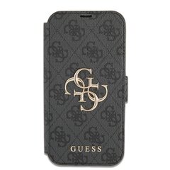 GUBKP13X4GMGGR Guess PU 4G Metal Logo Book Case for iPhone 13 Pro Grey hinta ja tiedot | Puhelimen kuoret ja kotelot | hobbyhall.fi