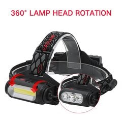 LED otsalamppu OEM YHX 1302, 360° kaksoispää, pyörivä hinta ja tiedot | Taskulamput ja valonheittimet | hobbyhall.fi