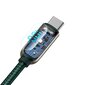 Baseus kaapeli näytöille USB-C-USB-C 100W 1m (vihreä) hinta ja tiedot | Puhelinkaapelit | hobbyhall.fi