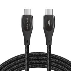 BlitzWolf BW-FC1 USB-C - USB-C-kaapeli, 96 W, 5 A, 1 m (musta) hinta ja tiedot | Puhelinkaapelit | hobbyhall.fi