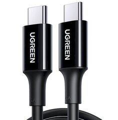 UGREEN US300 USB-C-kaapeli USB-C:hen, 100W, 5A, 1m (musta) hinta ja tiedot | Puhelinkaapelit | hobbyhall.fi