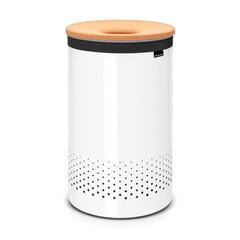 Brabantia Pyykkikori 60L, korkki kansi, valkoinen hinta ja tiedot | Kylpyhuoneen sisustus | hobbyhall.fi