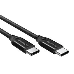 Kaapeli USB-C-USB-C BlitzWolf BW-HDC3, PD, 100W, 1m (musta) hinta ja tiedot | Blitzwolf Matkapuhelimet ja tarvikkeet | hobbyhall.fi