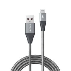 Cable Lightning BlitzWolf BW-MF10 Pro, MFI, 2.4A, 1.8m (harmaa) hinta ja tiedot | Blitzwolf Matkapuhelimet ja tarvikkeet | hobbyhall.fi