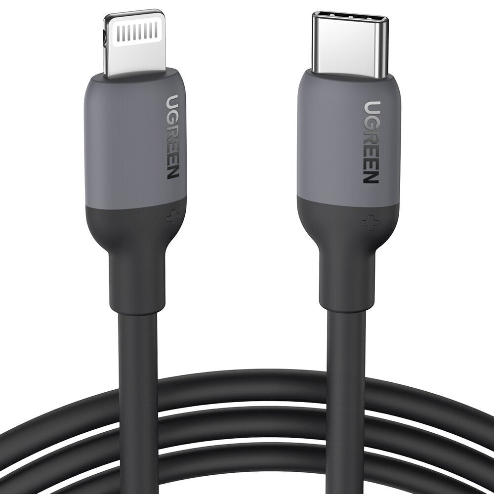 Ugreen Quick Charge USB Type C - Lightning-kaapeli (MFI-sertifikaatti) C94  Chip Power Delivery 1m Black (US387 20304) hinta 