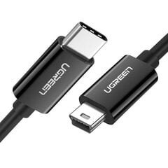 USB C mini USB kaapeli UGREEN US242, 1 m (musta) hinta ja tiedot | Puhelinkaapelit | hobbyhall.fi