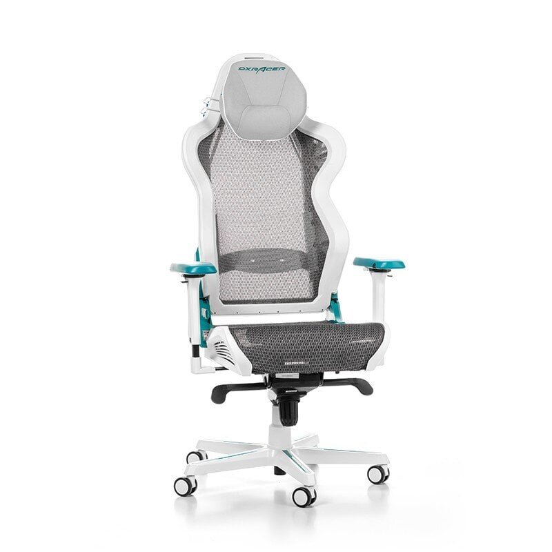 Pelituoli, DXRacer Air R1S-WQG, valkoinen / harmaa / sininen. hinta ja tiedot | Toimistotuolit | hobbyhall.fi