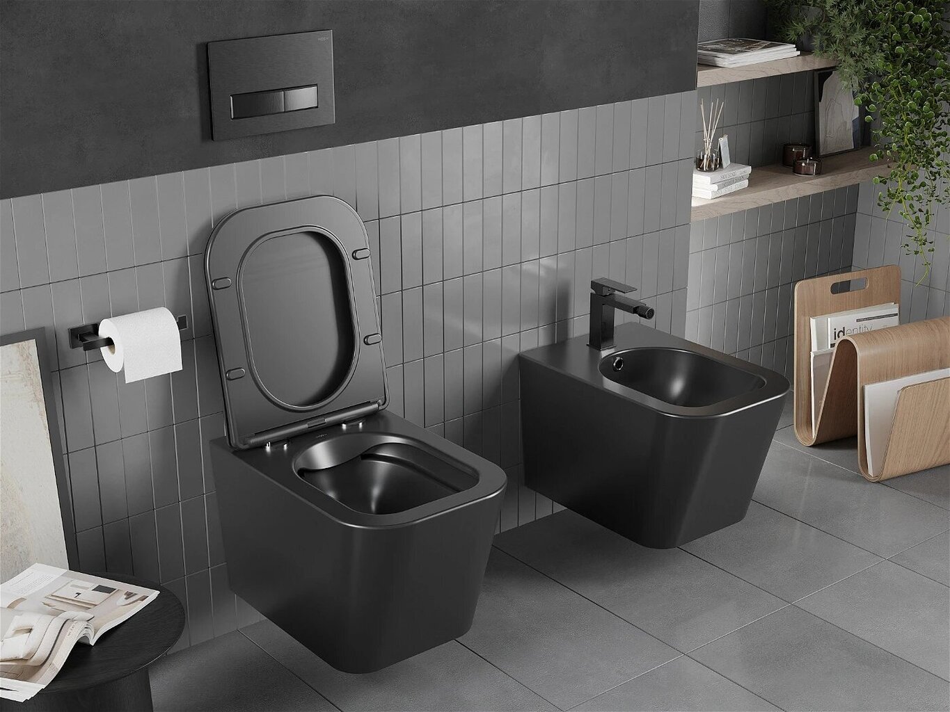 WC-istuin Mexen Teo Rimless Duroplast Slim hitaasti sulkeutuvalla kannella, Dark grey mat hinta ja tiedot | WC-istuimet | hobbyhall.fi