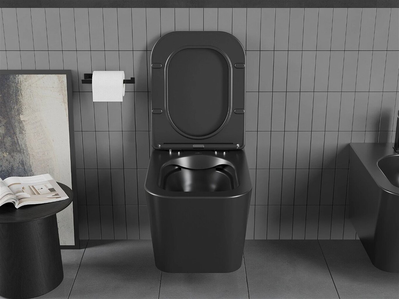 WC-istuin Mexen Teo Rimless Duroplast Slim hitaasti sulkeutuvalla kannella, Dark grey mat hinta ja tiedot | WC-istuimet | hobbyhall.fi