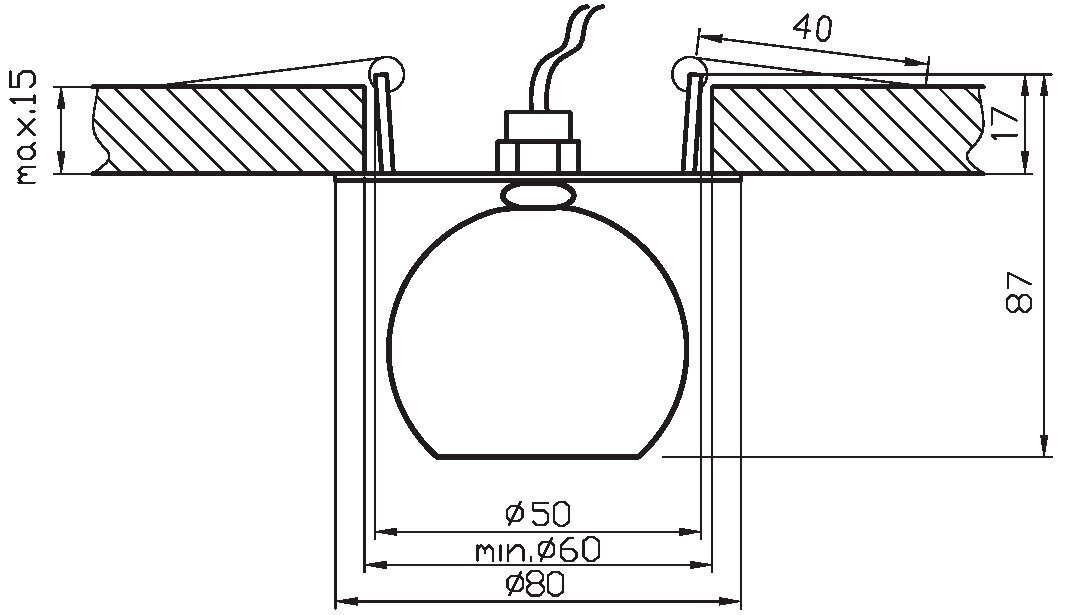 Candellux upotettava valaisin SK-20 hinta ja tiedot | Upotettavat valaisimet ja LED-valaisimet | hobbyhall.fi