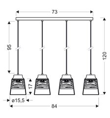 Candellux Fresno -riippuvalaisin, 34-78124 hinta ja tiedot | Riippuvalaisimet | hobbyhall.fi