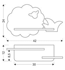Candellux lasten seinävalaisin Sheep hinta ja tiedot | Lastenhuoneen valaisimet | hobbyhall.fi
