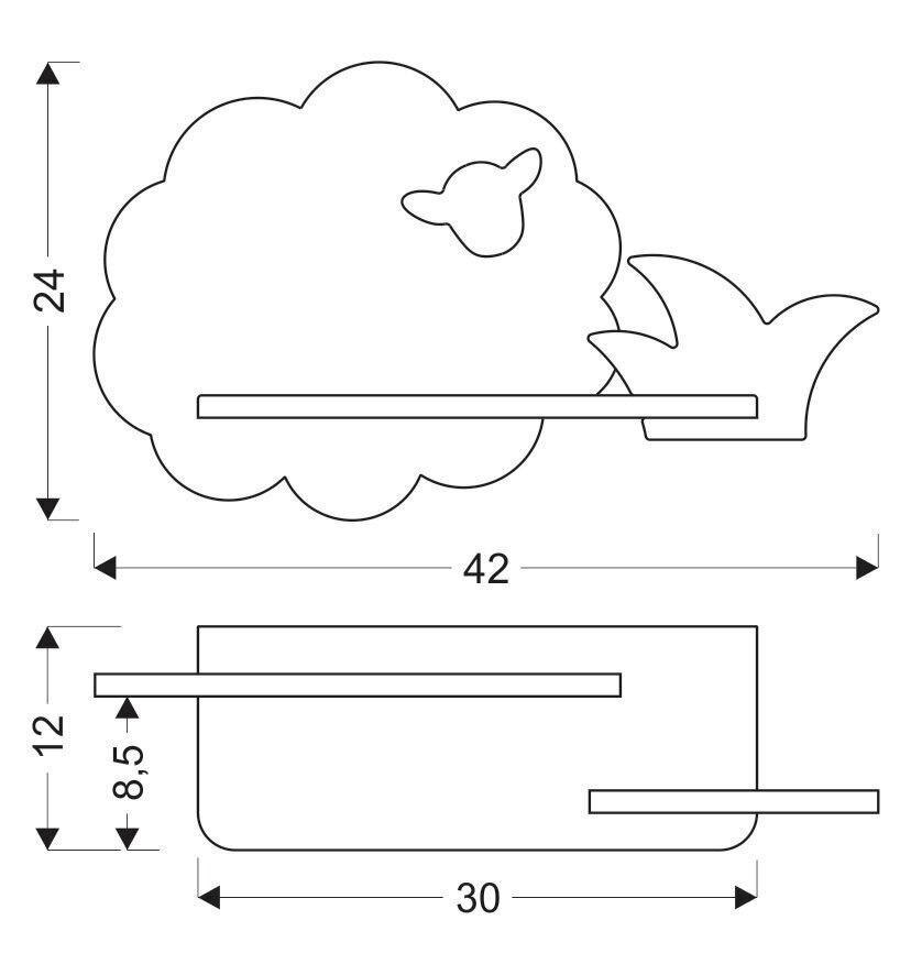 Candellux lasten seinävalaisin Sheep hinta ja tiedot | Lastenhuoneen valaisimet | hobbyhall.fi