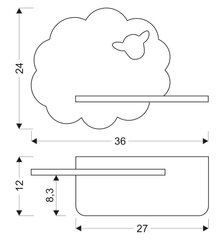 Candellux lasten seinävalaisin Sheep hinta ja tiedot | Lastenhuoneen valaisimet | hobbyhall.fi