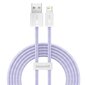 Dynaaminen pohjakaapeli USB Lightningiin, 2,4A, 2m (violetti) hinta ja tiedot | Puhelinkaapelit | hobbyhall.fi