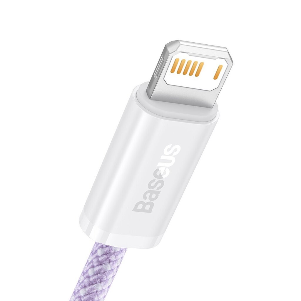 Dynaaminen pohjakaapeli USB Lightningiin, 2,4A, 2m (violetti) hinta ja tiedot | Puhelinkaapelit | hobbyhall.fi