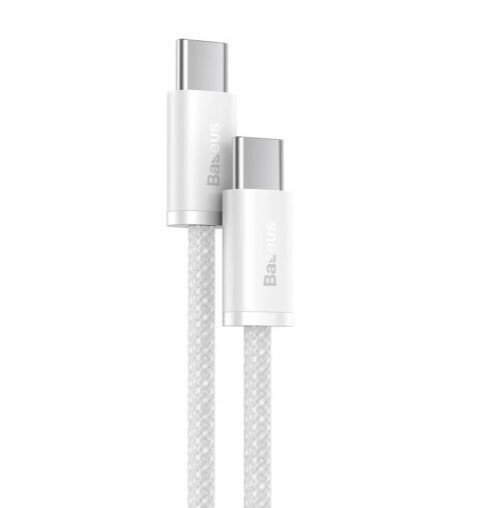 USB-C-kaapeli USB-C-alustaan, 100 W, 2 m (valkoinen). hinta ja tiedot | Puhelinkaapelit | hobbyhall.fi