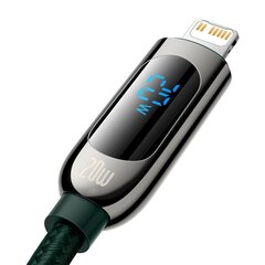 USB-C-kaapeli Lightning Baseuse -näytölle, PD, 20 W, 1 m (vihreä) hinta ja tiedot | Puhelinkaapelit | hobbyhall.fi