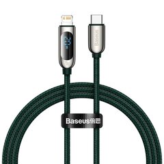 USB-C-kaapeli Lightning Baseuse -näytölle, PD, 20 W, 1 m (vihreä) hinta ja tiedot | Puhelinkaapelit | hobbyhall.fi