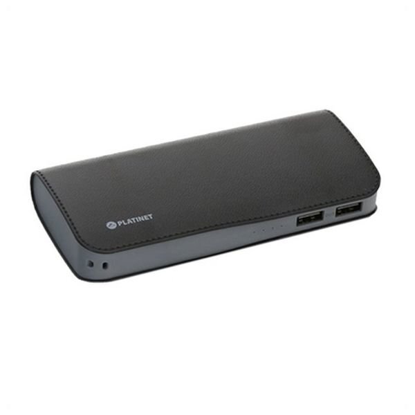 PLATINET POWER BANK 11000mAh musta, nahkainen muotoilu + microUSB-kaapeli hinta ja tiedot | Varavirtalähteet | hobbyhall.fi