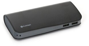 PLATINET POWER BANK 11000mAh musta, nahkainen muotoilu + microUSB-kaapeli hinta ja tiedot | Platinet Matkapuhelimet ja tarvikkeet | hobbyhall.fi