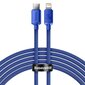 Base Crystal kaapeli USB C Lightningille, 20W, PD, 2m (sininen) hinta ja tiedot | Puhelinkaapelit | hobbyhall.fi