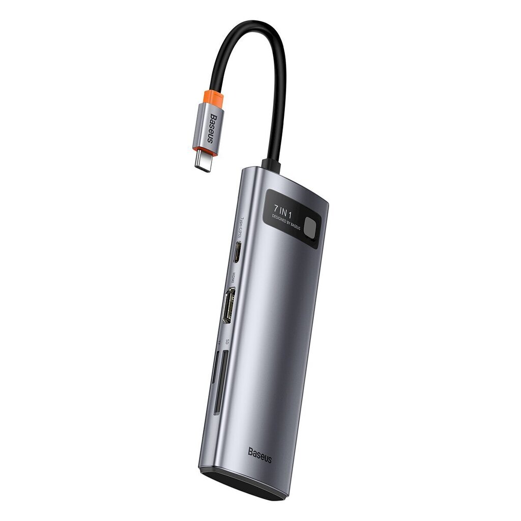 Baseus Hub Adapter 7in1 USB C 2x USB 3.0 + HDMI + USB C PD hinta ja tiedot | Adapterit | hobbyhall.fi