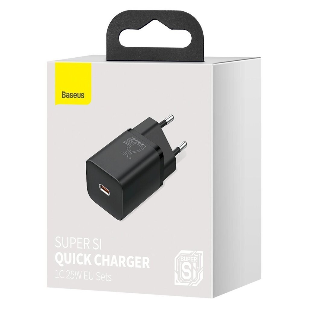 Base Super Si Quick Charger 1C 25W (musta) hinta ja tiedot | Puhelimen laturit | hobbyhall.fi