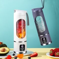 Kannettava USB Ladattava Tehosekoitin LED-näytöllä - 450ml, Smoothieille &amp; Maitopirtelöille. hinta ja tiedot | Sauvasekoittimet ja silppurit | hobbyhall.fi