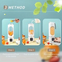 Kannettava USB Ladattava Tehosekoitin LED-näytöllä - 450ml, Smoothieille &amp; Maitopirtelöille. hinta ja tiedot | Sauvasekoittimet ja silppurit | hobbyhall.fi