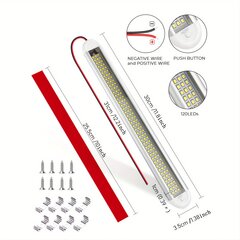 1kpl/2kpl/4kpl 12v LED Valot, 120 LED Auto Sisävalot, LED Nauhat Kytkimellä hinta ja tiedot | Riippuvalaisimet | hobbyhall.fi