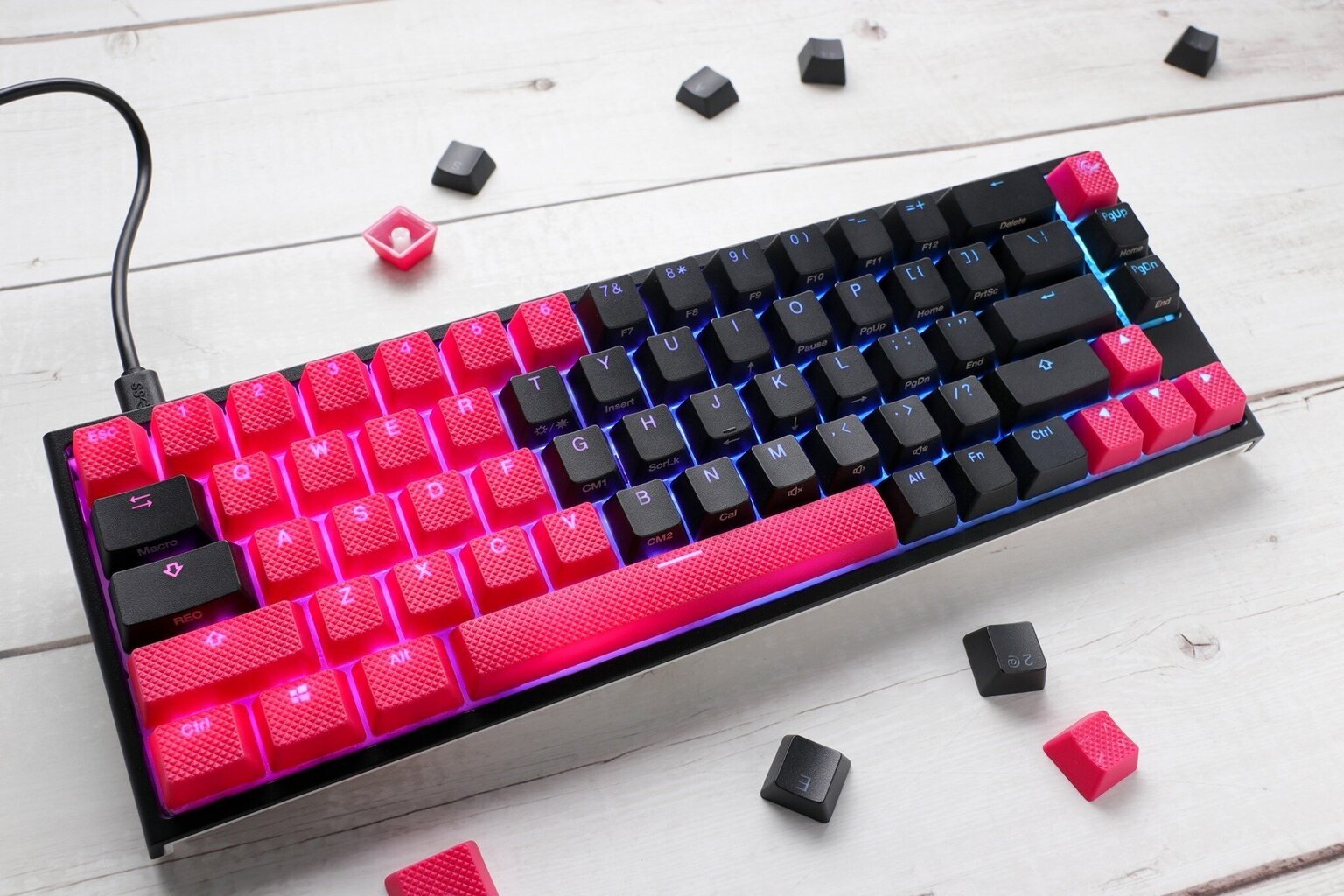 Ducky Rubber Keycap Set | 31vnt, Cosmic Pink hinta ja tiedot | Näppäimistöt | hobbyhall.fi