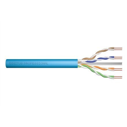 DIGITUS Professional Installation Cable - bulk cable - 305 m - light blue, RAL 5012 hinta ja tiedot | Kaapelit ja adapterit | hobbyhall.fi