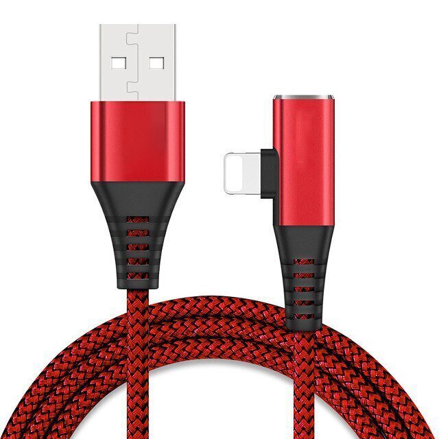 RoGer (iOS 13) Lightning Data and Charging Cable with extra Lightning port (female) 1m Red hinta ja tiedot | Kaapelit ja adapterit | hobbyhall.fi