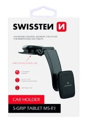 Swissten S-GRIP-M5-R1 Premium Universal Magnetic Car Panel Holder Black hinta ja tiedot | Puhelintelineet | hobbyhall.fi