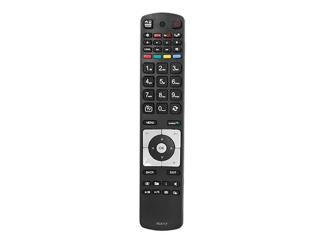 HQ LXP5117 TV remote control Vestel / Finlux / Telefunken / RC5117 / Black hinta ja tiedot | TV-lisätarvikkeet | hobbyhall.fi