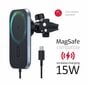 Swissten Mafsafe Air Vent Car Holder With 15W Wireless Charging Black hinta ja tiedot | Puhelintelineet | hobbyhall.fi