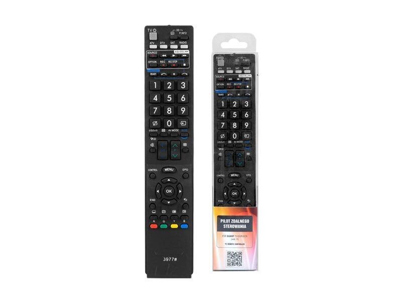 HQ LXP3977 Sharp TV remote control LCD / Black hinta ja tiedot | TV-lisätarvikkeet | hobbyhall.fi