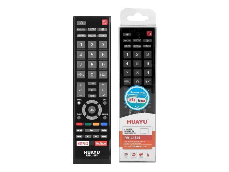 HQ LXP1625 Universal remote control Toshiba LCD / LED / RM-L1625 / Black hinta ja tiedot | TV-lisätarvikkeet | hobbyhall.fi