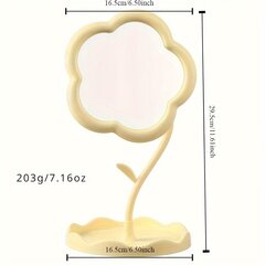 Tyylikäs Auringonkukka Peili Jalustalla Korutelineellä - Korkealaatuinen, Säädettävä Meikkipeili Kauneuden Ystäville. hinta ja tiedot | Kosmetiikkalaukut ja peilit | hobbyhall.fi