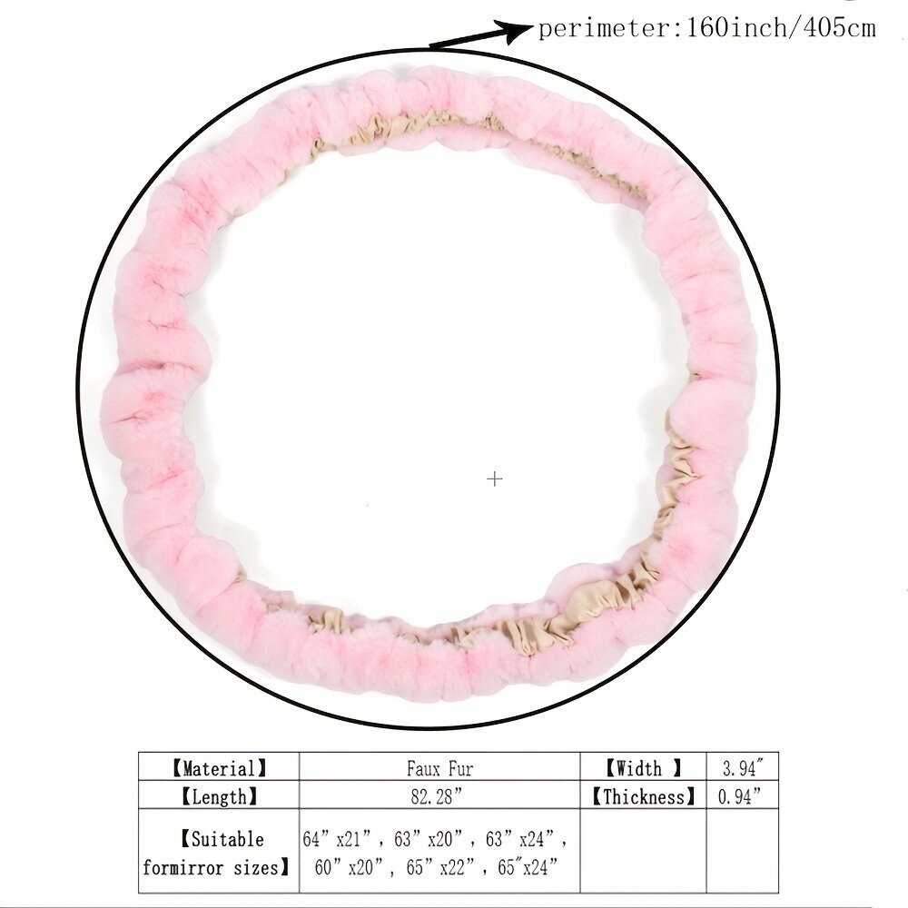 Ultra-Pehmeä Fluffy Kokopeilin Suoja - Luistamaton hinta ja tiedot | Kosmetiikkalaukut ja peilit | hobbyhall.fi