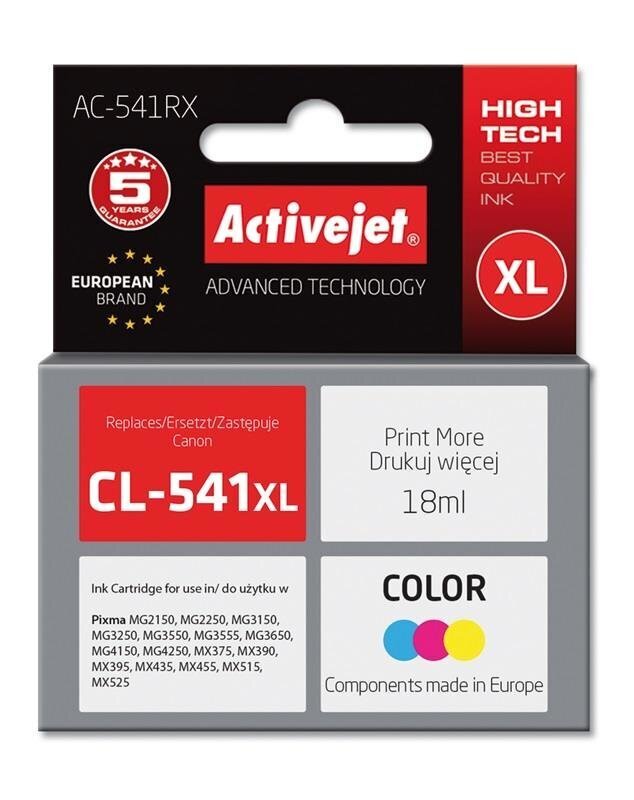 Activejet AC-541RX (Canon CL-541XL), spalvota hinta ja tiedot | Mustekasetit | hobbyhall.fi