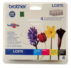 Brother - CMYK multip LC970 DCP135/150/MFC235/260 hinta ja tiedot | Mustekasetit | hobbyhall.fi