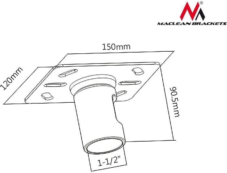 Maclean MC-706 priedas TV tvirtinimui ant lubų, 50kg hinta ja tiedot | TV-seinätelineet | hobbyhall.fi