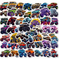 50kpl Monster Truck Tarrasetti Auto Truck Ajoneuvo Doodle Tartta hinta ja tiedot | Koristeet ja tarrat | hobbyhall.fi