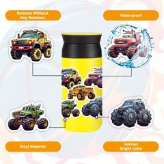 50kpl Monster Truck Tarrasetti Auto Truck Ajoneuvo Doodle Tartta hinta ja tiedot | Koristeet ja tarrat | hobbyhall.fi