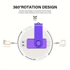 Nopea USB 2.0 Type-C Muistitikku 2-in-1. hinta ja tiedot | Muistitikut | hobbyhall.fi