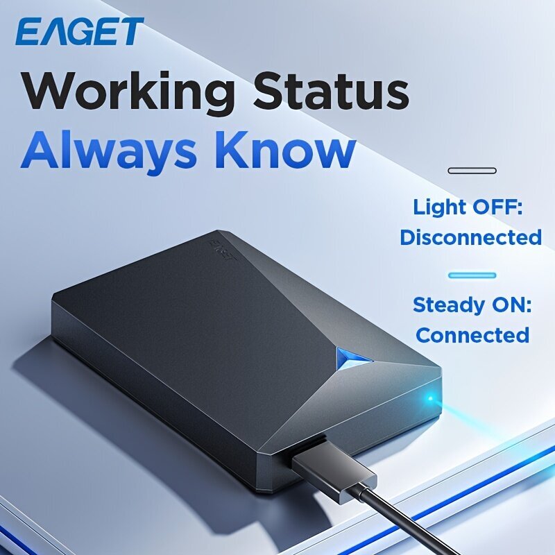 EAGET 1TB USB 3.0 Ulkoinen Kovalevy Kannettava Tallennuslaite hinta ja tiedot | Muistitikut | hobbyhall.fi